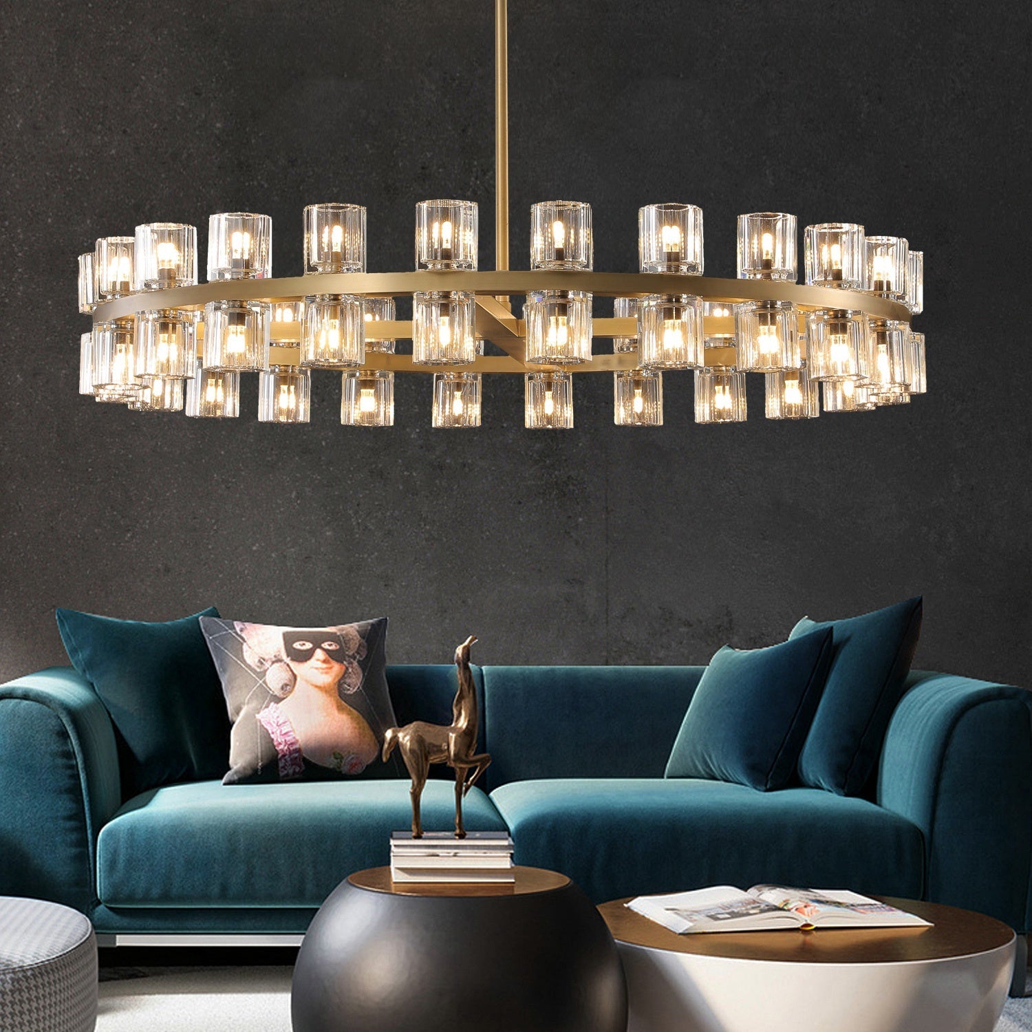 Auraline Modern Round Cryastal Chandelier