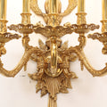 41 Inch Tall French Retro Brass Wall Sconce 5 Lights European Style Copper Wall Lamp-壁灯-Jecanoli