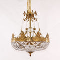 16 Inch Mini Chandelier Antique French Empire Brass Chandelier for Hallway-铜灯-Jecanoli