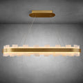 Rectangle Linear Alabaster Chandelier