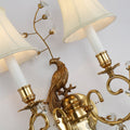 2 Lights French Retro Brass Wall Sconce Antique Bird Wall Lamp-壁灯-Jecanoli