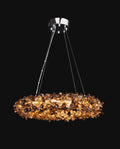 Multiple Size Modern Smoky Rock Crystal Halo LED Chandelier Pendant Light-现代灯-Jecanoli