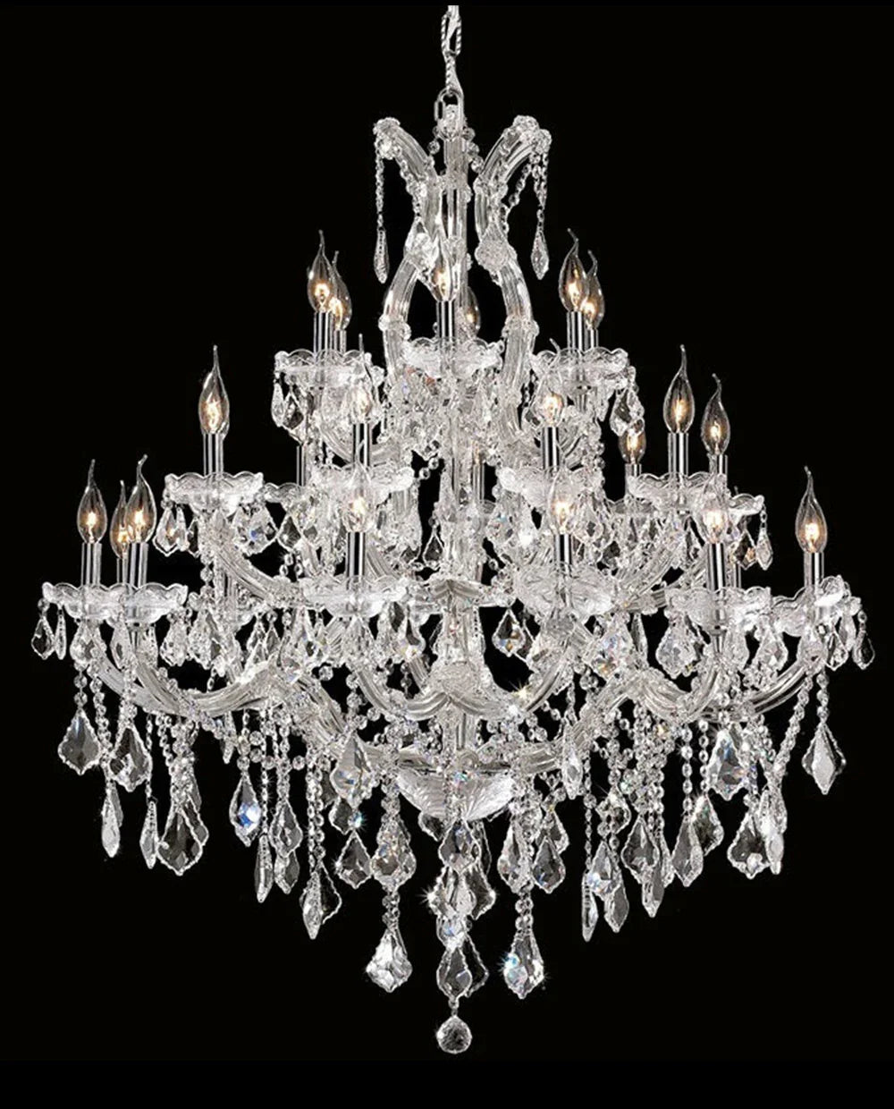 37'' Big Chandelier 28 Lights Maria Theresa Crystal Chandelier for Living Room MT01L28C-吊灯-Jecanoli