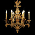 26X30 Inch 6 Lights Small Baroque Style Antique Copper Chandelier-铜灯-Jecanoli