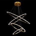 (16+24+31.5+40) Inch 4 Rings Quartz Crystal Chandelier Modern Suspended Hanging Light-现代灯-Jecanoli