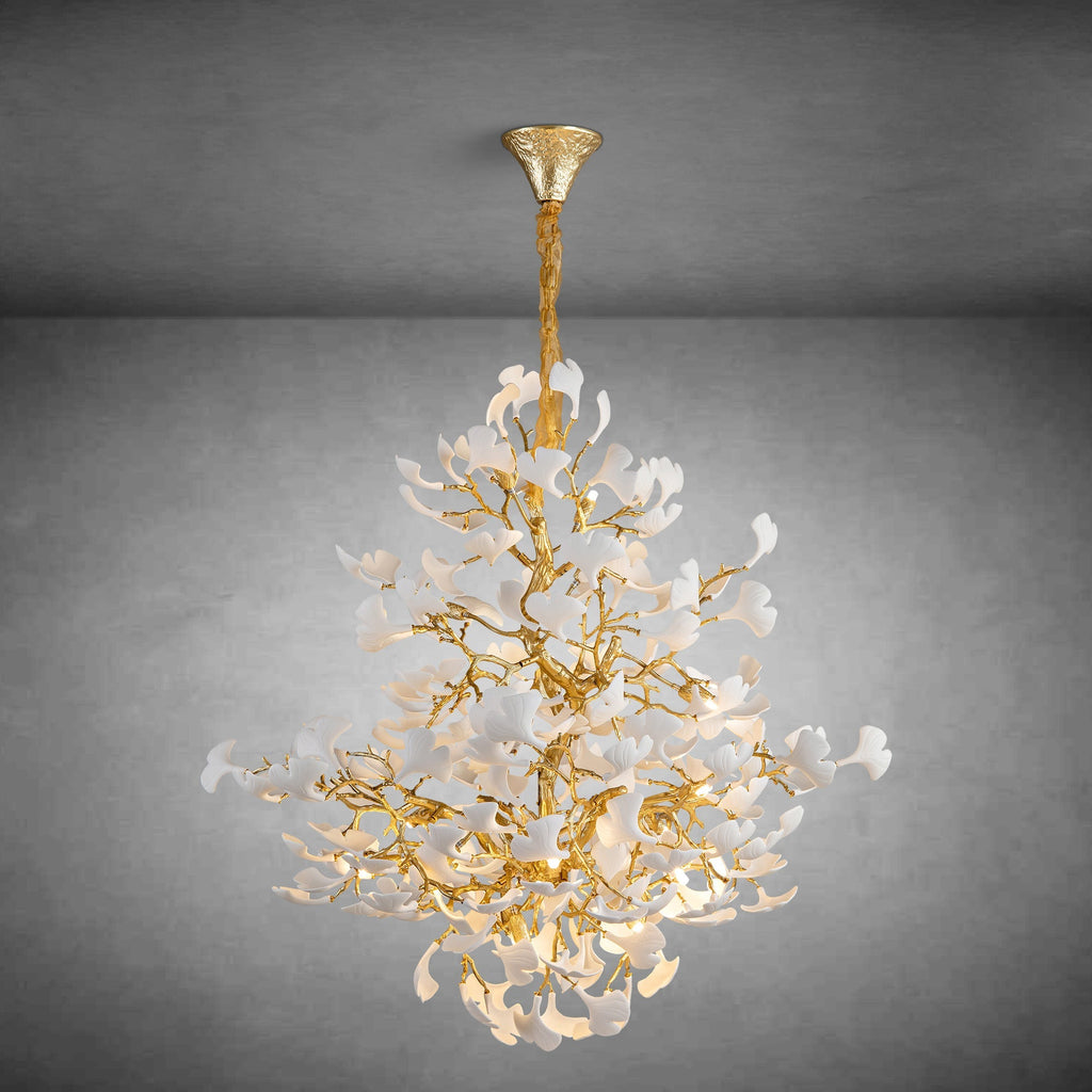 Ginkgo Leaf Branch Chandelier