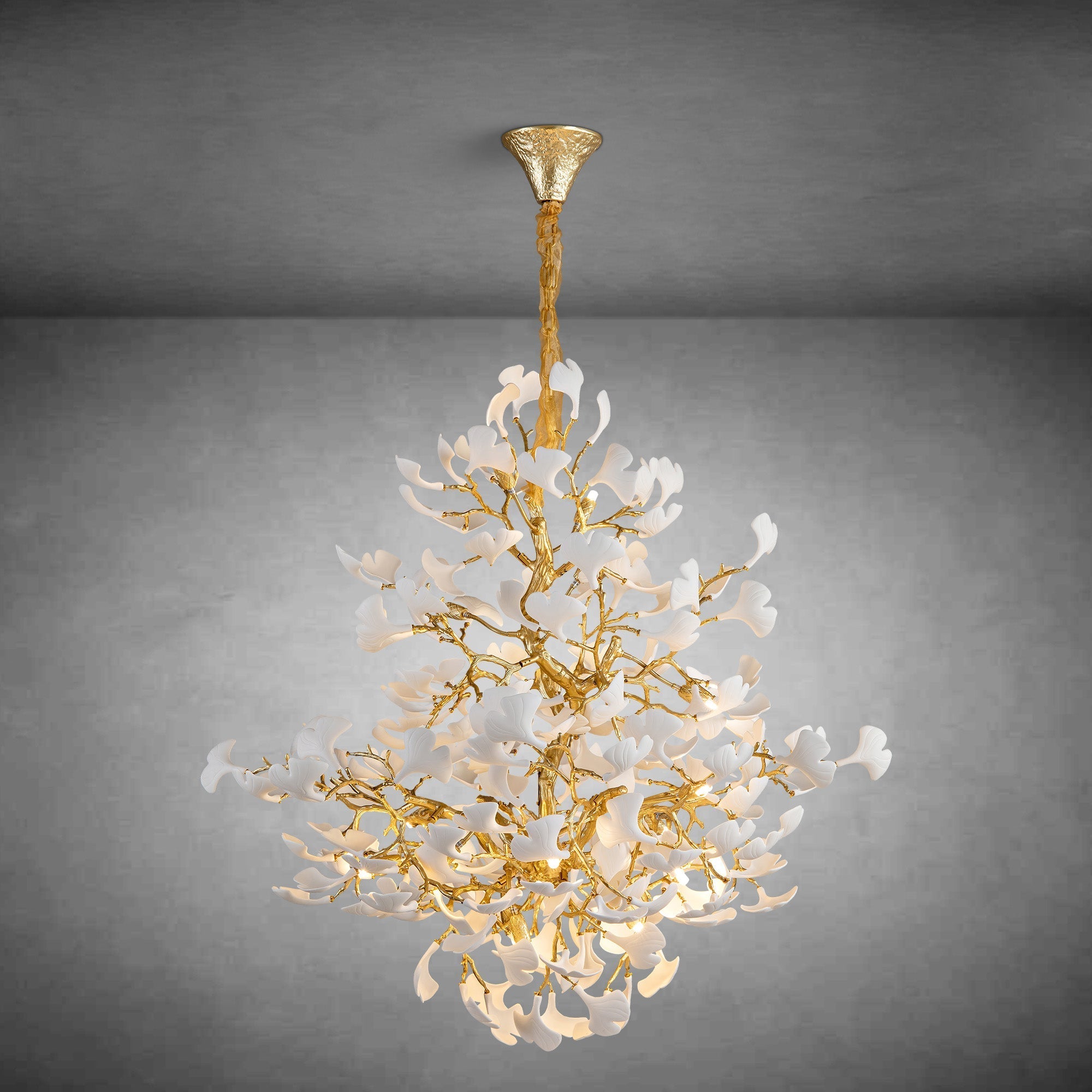 Ginkgo Leaf Branch Chandelier