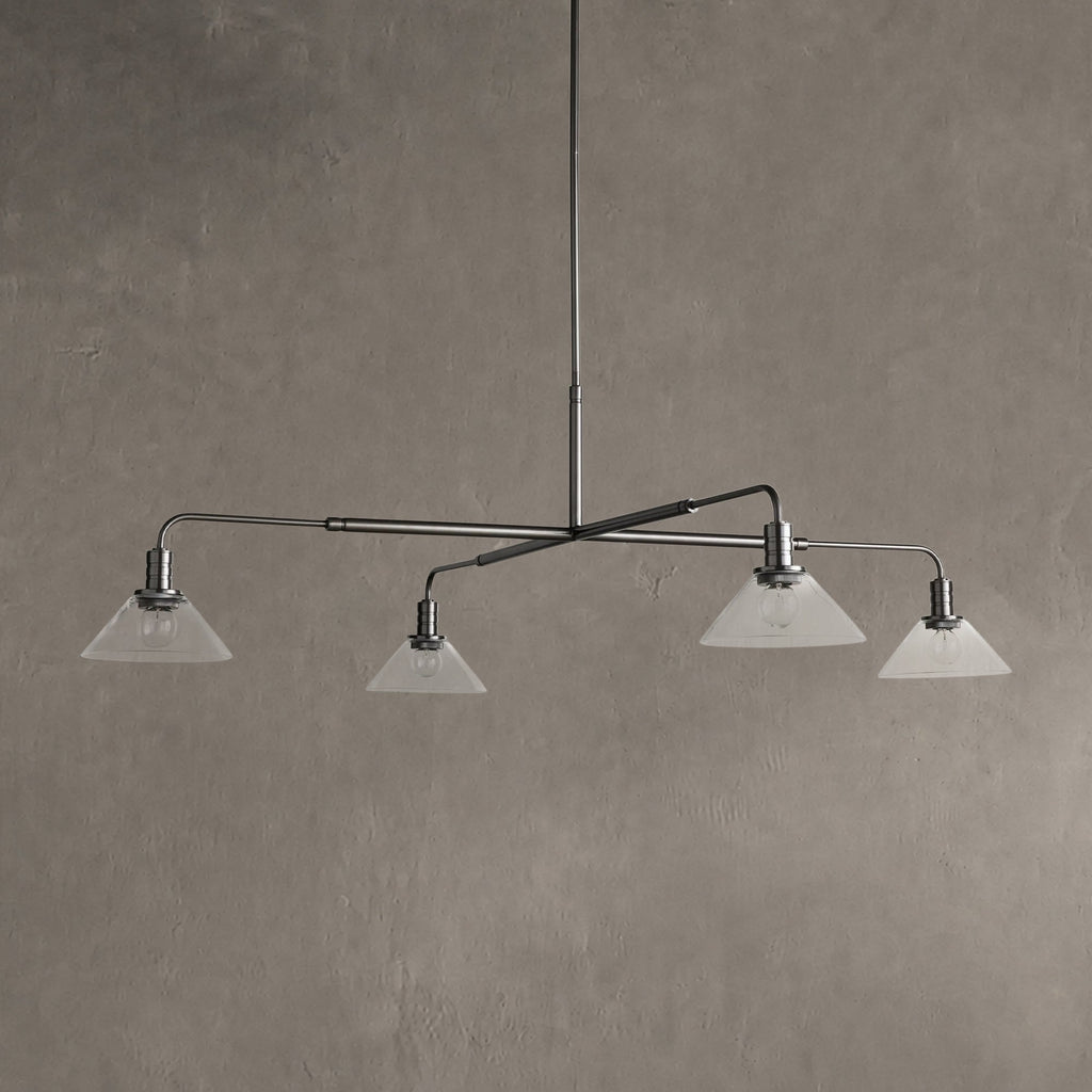 Theron Glass Round Chandelier 30'' 52''