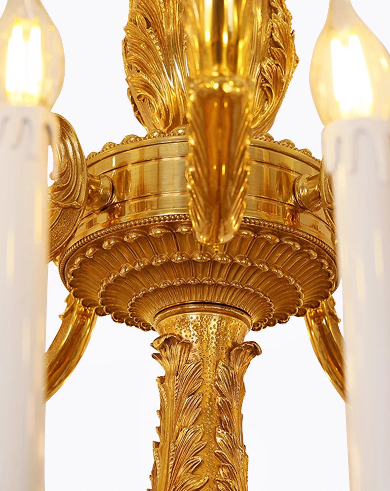 59X65 Inch 19th Century Extra Large French Brass Chandelier Antique Chandelier for Foyer-大吊灯-Jecanoli