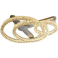 2/ 3 Rings Flush Mount Living Room Chandelier Crystal Bedroom Ceiling Light Fixture-Chandeliers-Jecanoli