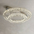 2/ 3 Rings Flush Mount Living Room Chandelier Crystal Bedroom Ceiling Light Fixture-Chandeliers-Jecanoli