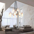 2 - Tier White Porcelain Round Chandelier - Jecanoli