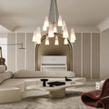 2 - Tier White Porcelain Round Chandelier - Jecanoli