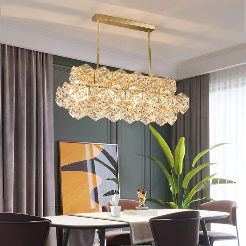 chandelier,chandeliers,brass,crystal,pendant,long table,dining table,big table,rectangle,gold