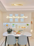 New Nordic Light Luxury Rectangle Brass and Crystal Pendant for Dining Room/Kitchen Island