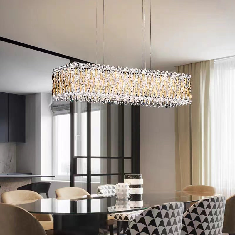 chandelier,chandeliers,crystal,leaves,leaf,rectangle,gold,chrome,living room,dining room,kitchen island,.dining bar