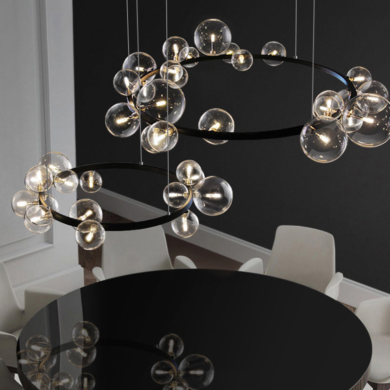 chandelier,chandeliers,round,round,linear,glass,black,bubble,nordic,minimalist,living room,dining room,dining table,long table,big table,kitchen island,kitchen bar,oversized,huge,big,long,large,extra large