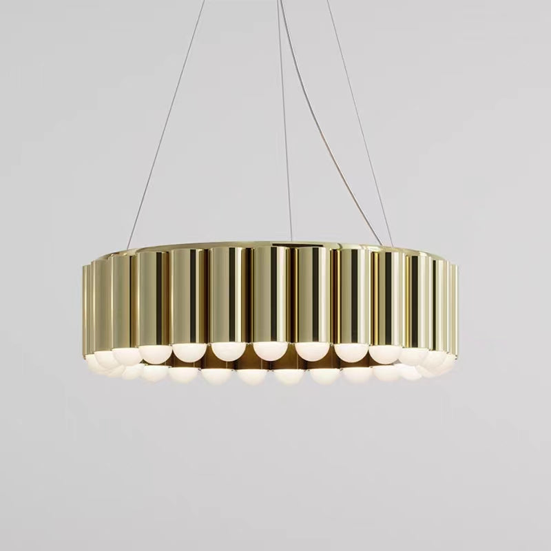 chandelier,chandeliers,round,aluminum,aluminium,acrylic,circle,ring,classic,white,black,chrome,gold,Carousel LED Chandelier