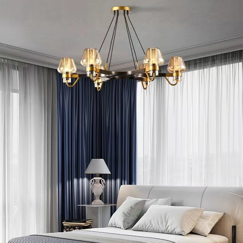 Brass,post-modern,industrial style, bulb, light luxury, 6 heads, glass, 8 heads,chandeliers, branch, pendants, JE, living room. bedroom, dining room, light,