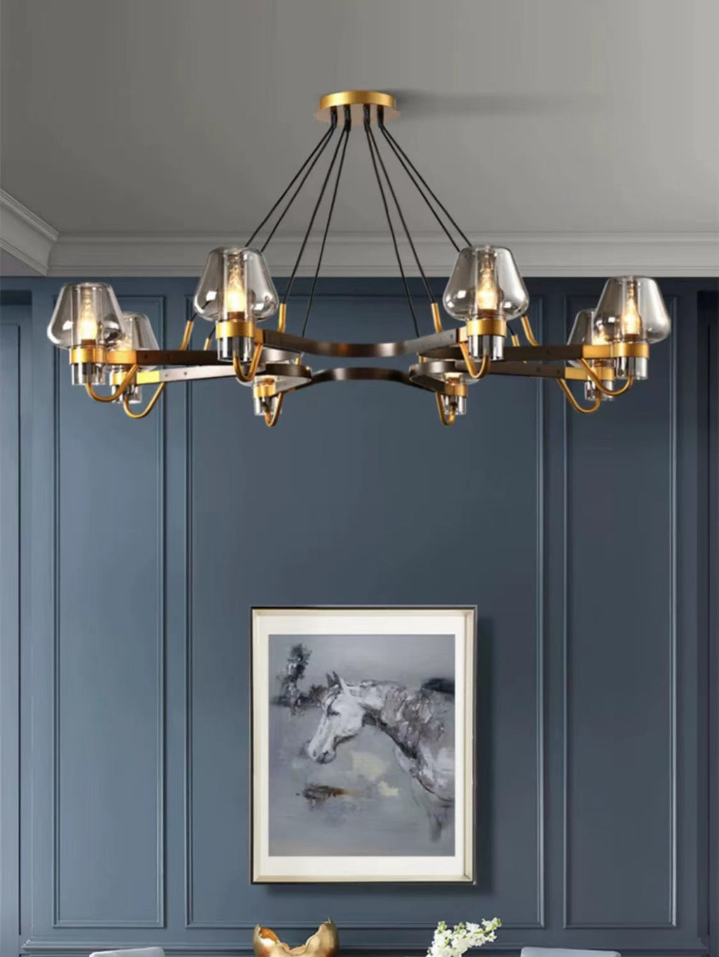 Brass,post-modern,industrial style, bulb, light luxury, 6 heads, glass, 8 heads,chandeliers, branch, pendants, JE, living room. bedroom, dining room, light,