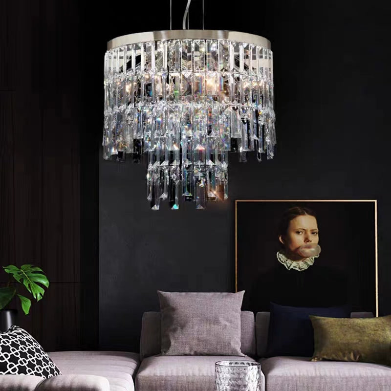 SERIE 4282 – MODELL 4282 HL 50 – HÄNGELEUCHTE,CHANDELIERS,CHANDELIER,CRYSTAL,layers,tiers,layered,tierer,crystal rod,round,luxury,ceiling