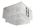 Crystal glass square chandelier