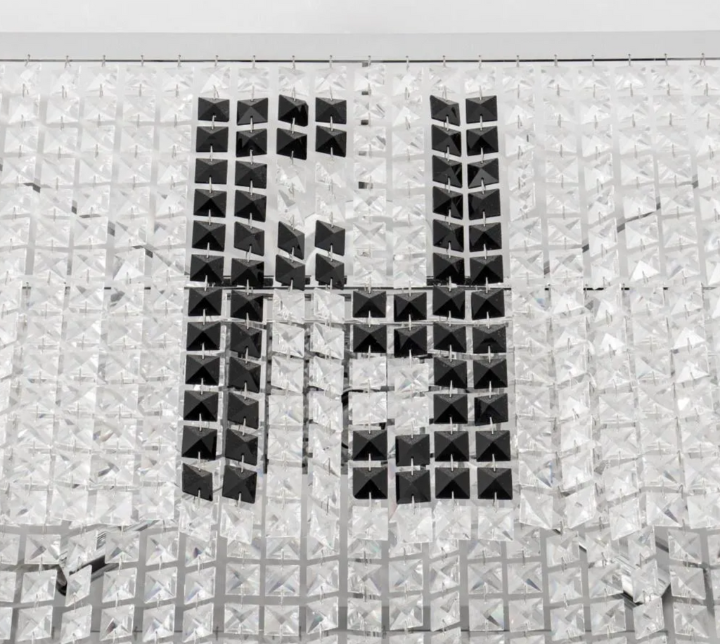 Crystal glass square chandelier