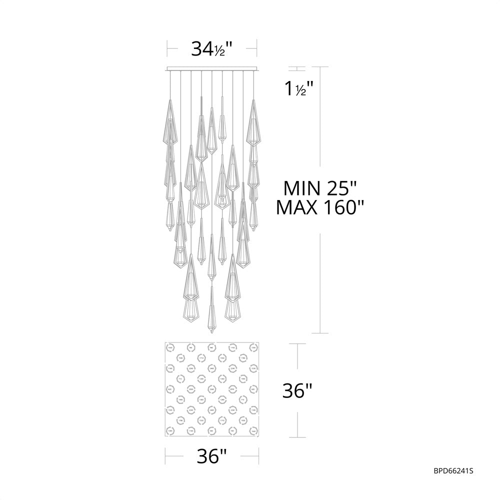 Devotee Linear Chandelier 40 Light