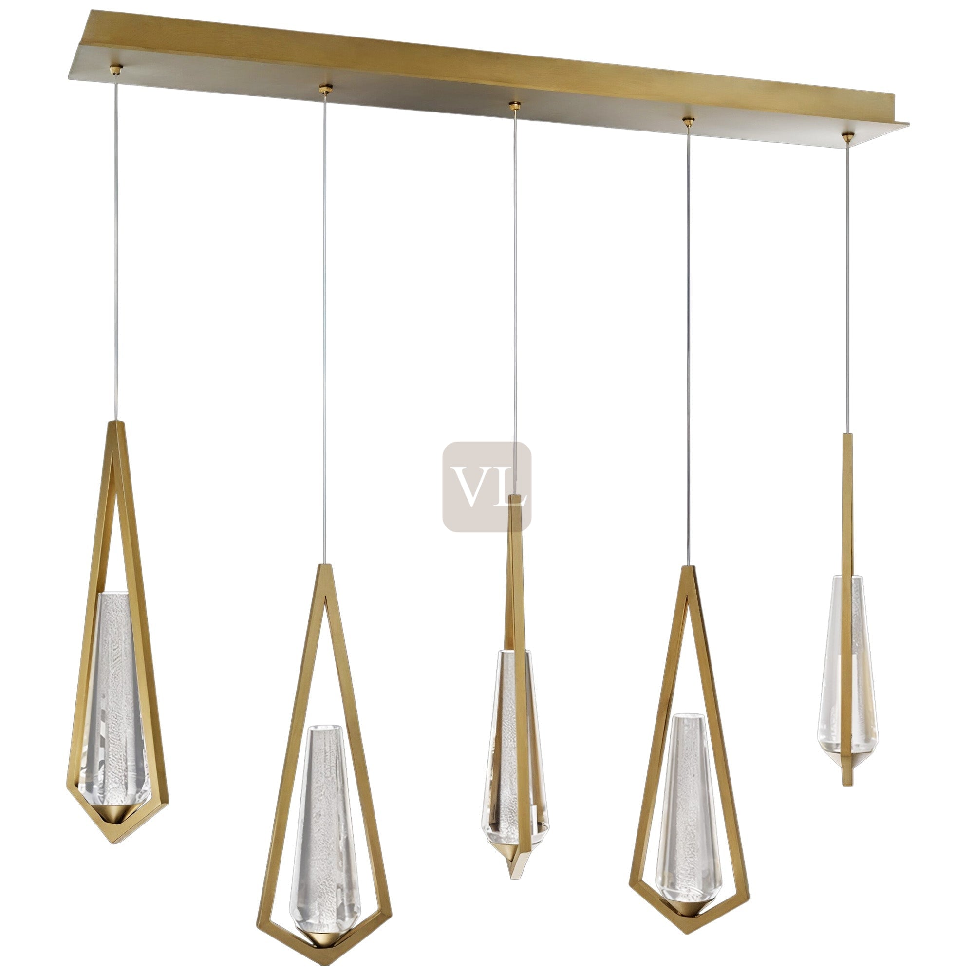 Geometric Crystal Drop Chandelier