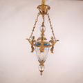 20X35 Inch 1 Light Rococo Style Antique French Copper Chandelier Pendant Light-铜灯-Jecanoli