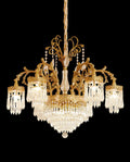 29.5 Inch Wide French Empire Style Brass Crystal Chandelier Gold Living Room Chandelier-铜灯-Jecanoli