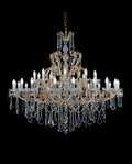 57X53 Inch Two Tiers Candle Style Crystal Chandelier 30 Lights Gold Maria Theresa Chandelier for Dining Room-大吊灯-Jecanoli