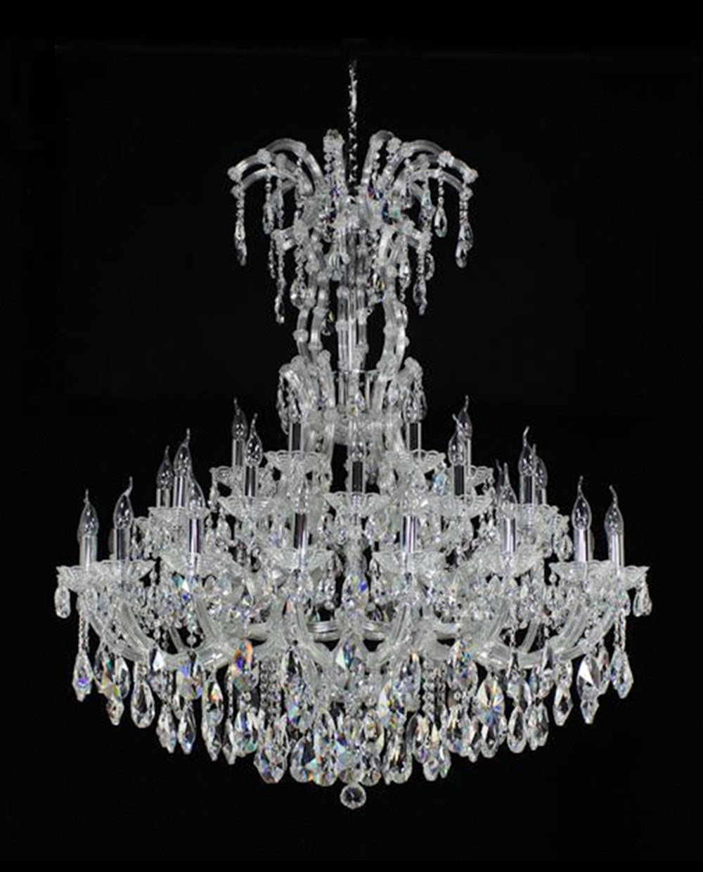 Elegant Crystal Lighting Wedding Chandelier 48" W 53"H-大吊灯-Jecanoli