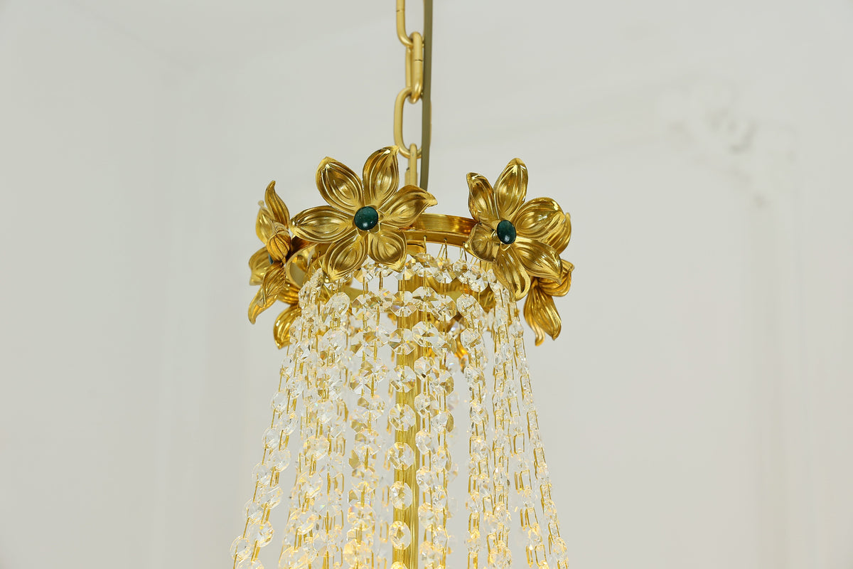 24X30 Inch Classical French Empire Brass and Crystal Chandelier-铜灯-Jecanoli