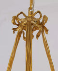27X23 Inch 6 Lights Small Copper Chandelier Lighting for Bedroom European Living Room Chandelier-铜灯-Jecanoli