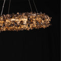 Multiple Size Modern Smoky Rock Crystal Halo LED Chandelier Pendant Light-现代灯-Jecanoli