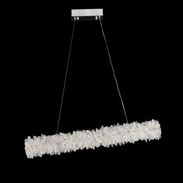 Modern Linear Geode Quartz Crystal Pendant Light-现代灯-Jecanoli