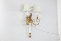 2 Lights French Retro Brass Wall Sconce Antique Bird Wall Lamp-壁灯-Jecanoli