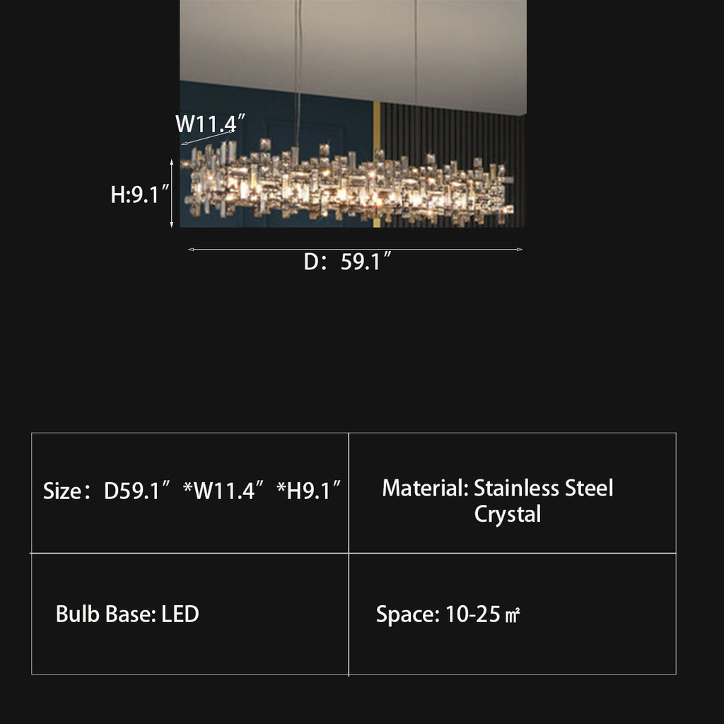 New Italian Style Light Luxury Villa Duplex Designer Luxury Crystal Chandelier for Dining/Living Room/Bedroom