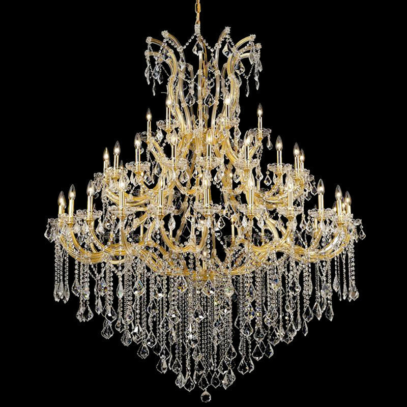 48 Lights Big Maria Theresa Chandelier 59X71 Inch Chrome Crystal Chandelier for Living Room-大吊灯-Jecanoli