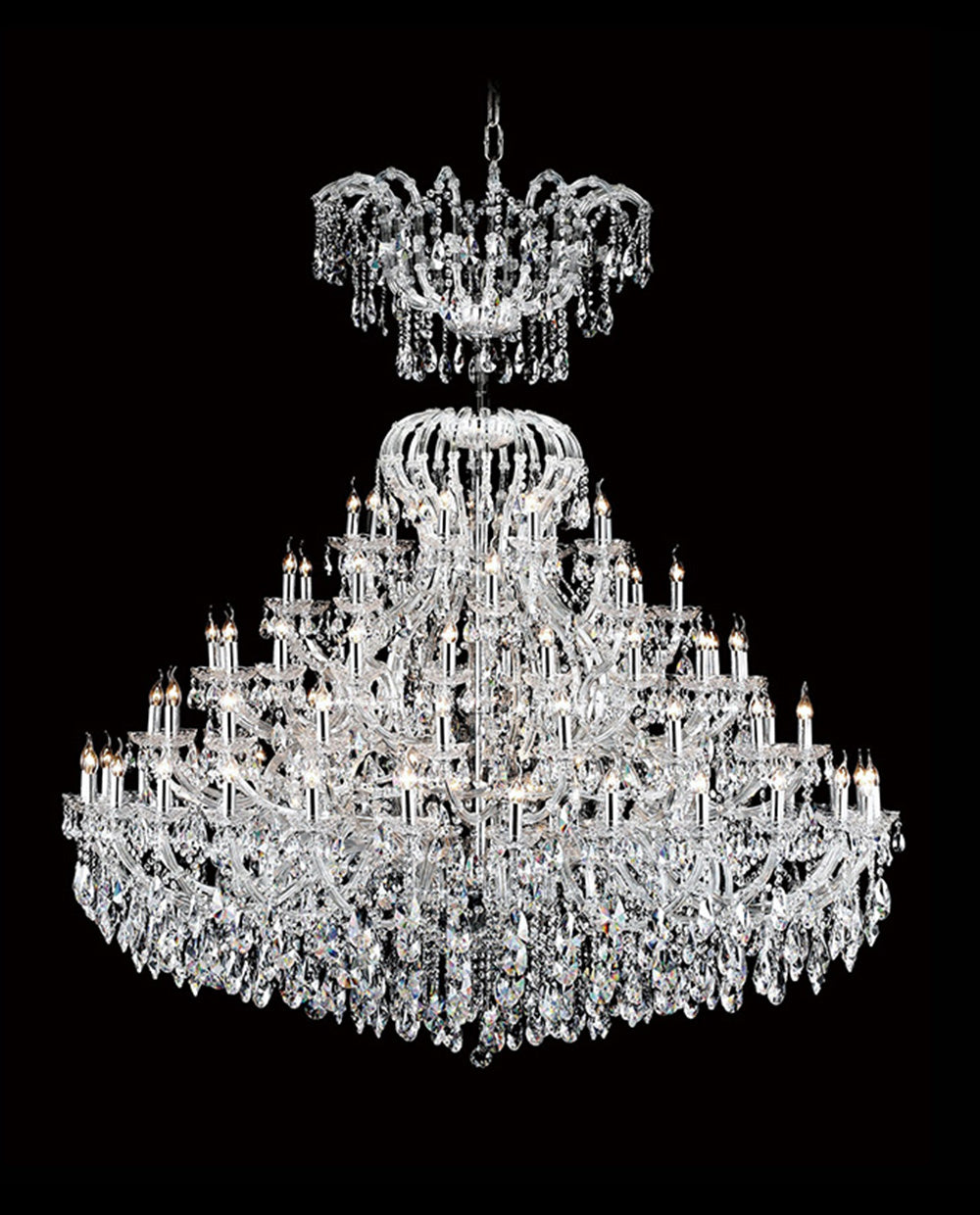 90 Lights Five Layers Extra Large Chandelier for Lobby 79"W 83"H-大吊灯-Jecanoli