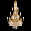 Grand 49'' W x 79'' H Three Tier French Empire Chandelier – Antique Brass & Crystal for Foyer Double Height Ceiling Living Room-铜灯-Jecanoli