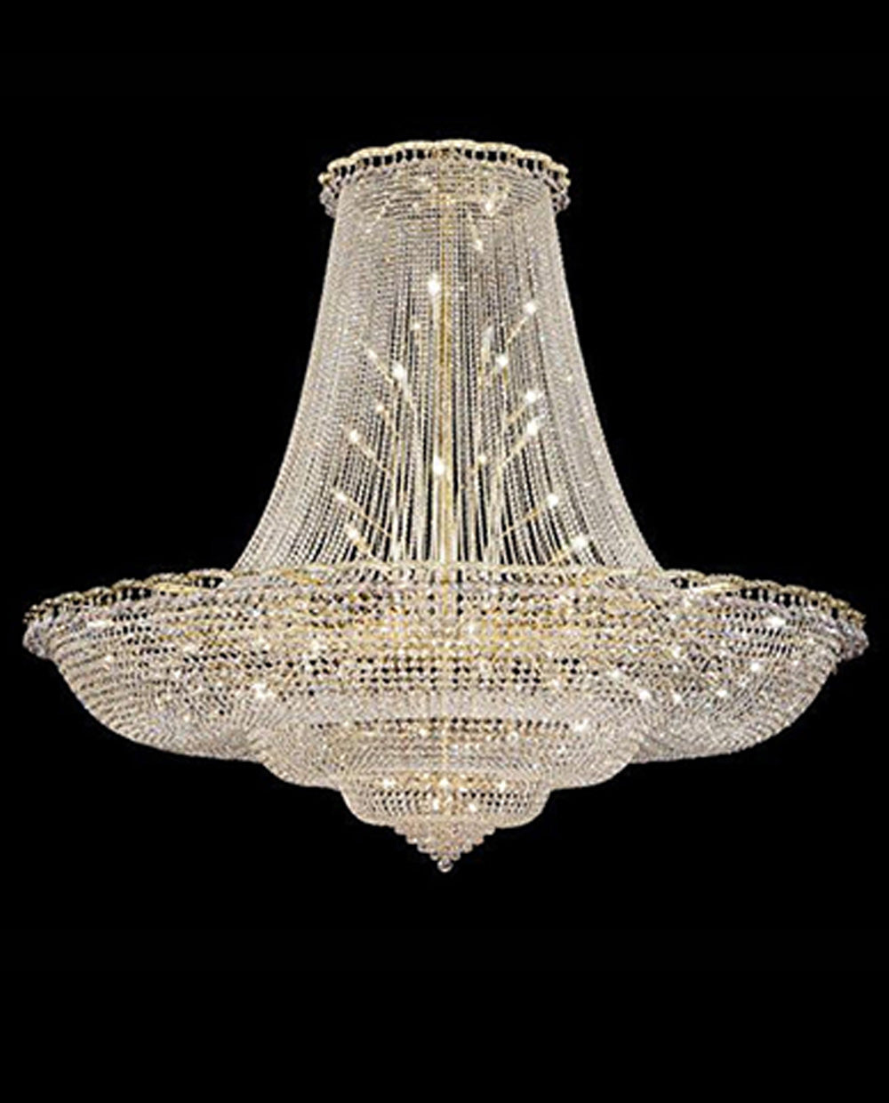 79X69 Inch Extra Wide Chandelier Large Gold Crystal Foyer Lighting-大吊灯-Jecanoli