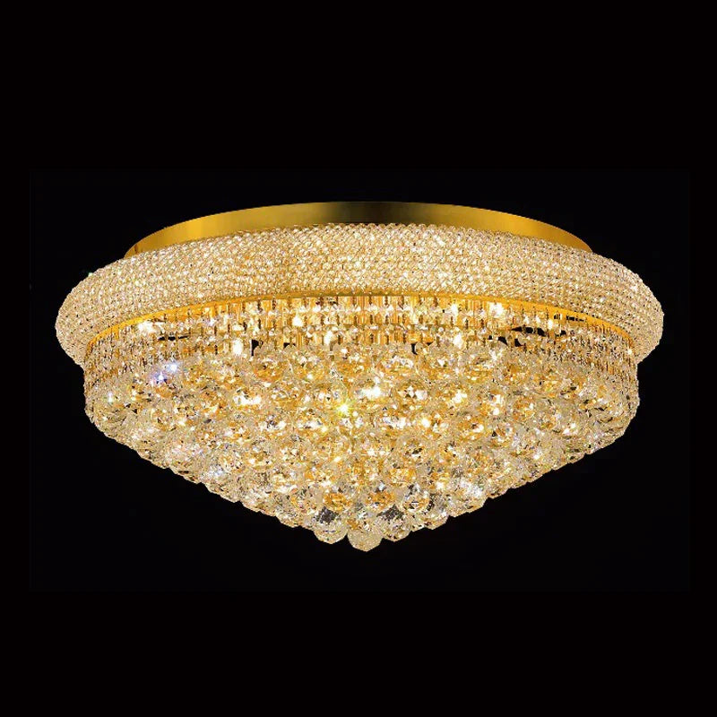 28'' Round Crystal Ceiling Light Empire Flush Mounted Crystal Chandelier-吸顶灯-Jecanoli