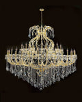 71X59 Inch Extra Wide Chandelier 49 Lights Big Gold Maria Theresa Crystal Chandelier For Dining Room-大吊灯-Jecanoli