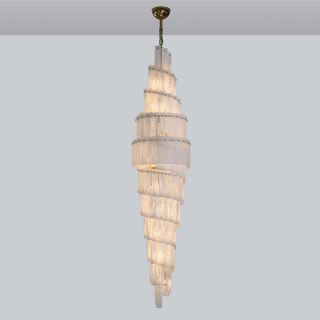 Tiered Alabaster Staircase Chandelier