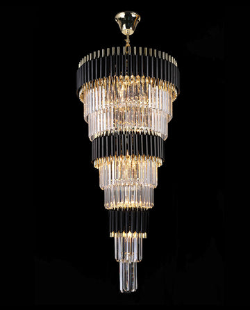 55 Inch Tall Modern Staircase Chandelier 47"W 60"H-大吊灯-Jecanoli
