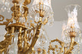 28X31 Inch 6 Lights Small Classical Candle Style Brass and Crystal Chandelier Lighting-铜灯-Jecanoli