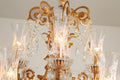 31X32 Inch 8 Lights Small Classical Candle Style Brass and Crystal Chandelier Lighting-铜灯-Jecanoli