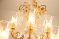 31X32 Inch 8 Lights Small Classical Candle Style Brass and Crystal Chandelier Lighting-铜灯-Jecanoli